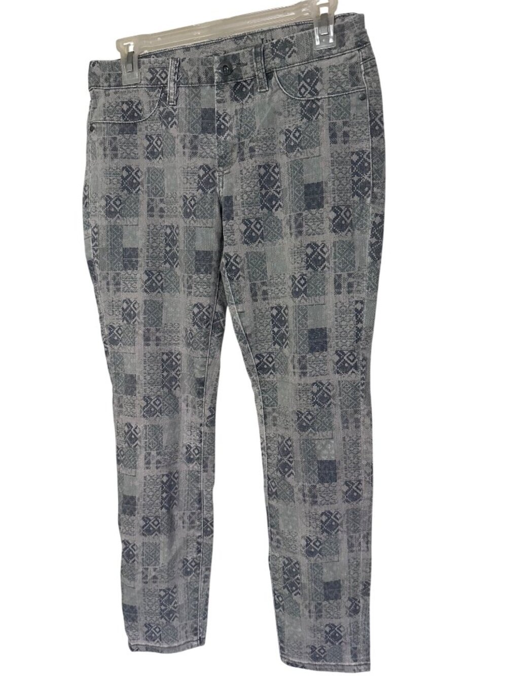 Blank NYC The Love and Theft jean gray and blue geometric print jeans size 32
